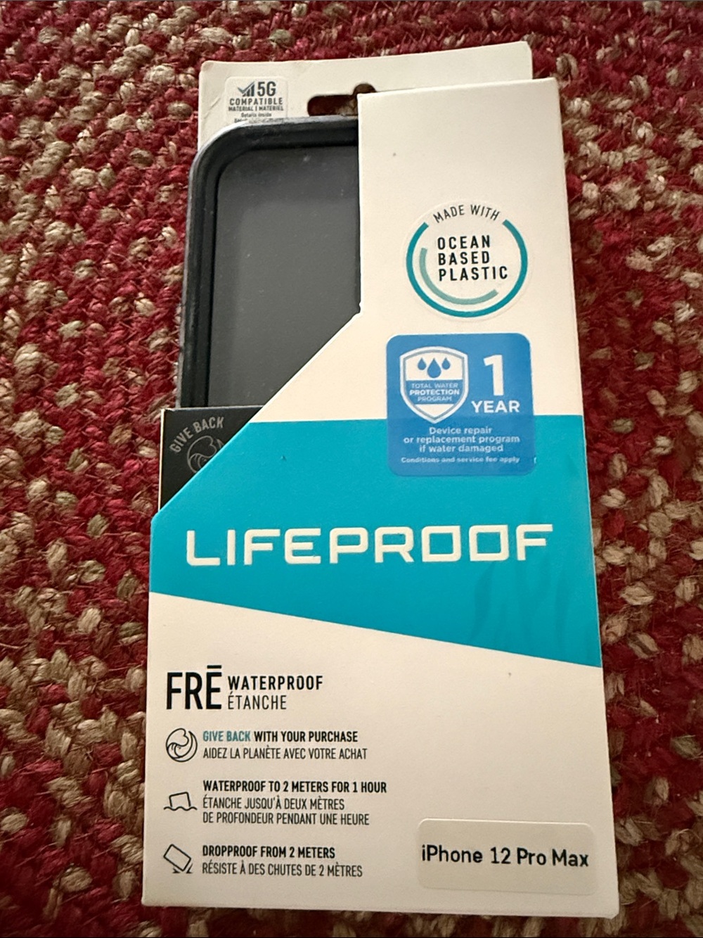 LifeProof Black FRE Waterproof Case for iPhone 12 Pro Max